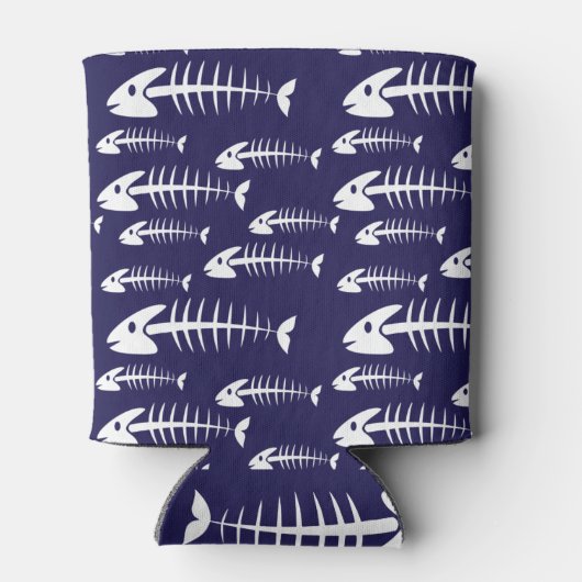 Dood visskelet Witte Botten Vist Humor Blikjeskoeler (Achterkant)