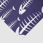 Dood visskelet Witte Botten Vist Humor Tissuepapier (Detail)