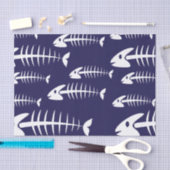 Dood visskelet Witte Botten Vist Humor Tissuepapier (Craft)