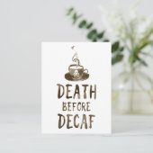 dood voor cafebloffkoffie briefkaart (Staand voorkant)