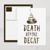 dood voor cafebloffkoffie briefkaart (Voorkant / Achterkant)