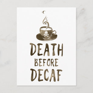 dood voor cafebloffkoffie briefkaart