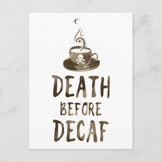 dood voor cafebloffkoffie briefkaart (Voorkant)