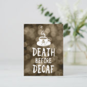 dood voor cafebloffkoffie briefkaart (Staand voorkant)