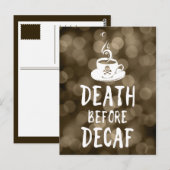 dood voor cafebloffkoffie briefkaart (Voorkant / Achterkant)