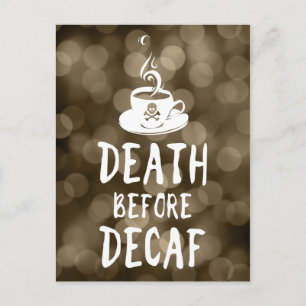 dood voor cafebloffkoffie briefkaart