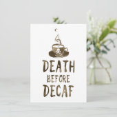 dood voor cafebloffkoffie kaart (Staand voorkant)