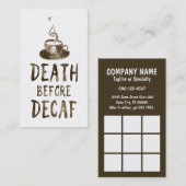 dood voor cafebloffkoffie klantenkaartje (Voorkant / Achterkant)