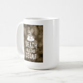 dood voor cafebloffkoffie koffiemok (Voorkant links)