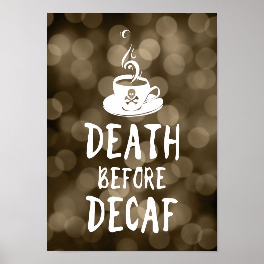 dood voor cafebloffkoffie poster (Voorkant)