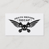 dood voor cafebloffkoffie visitekaartje (Achterkant)