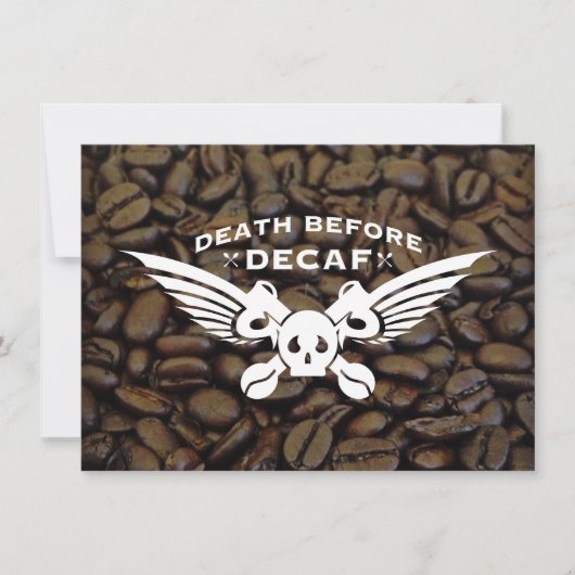 dood voor cafeïne kaart (Voorkant)