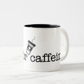 Dood voor Caffeine Tweekleurige Koffiemok (Voorkant rechts)