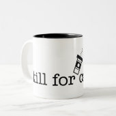 Dood voor Caffeine Tweekleurige Koffiemok (Voorkant links)