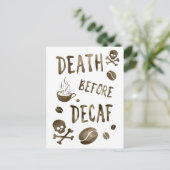 dood voor decaf bokeh briefkaart (Staand voorkant)