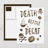 dood voor decaf bokeh briefkaart (Voorkant / Achterkant)