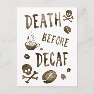 dood voor decaf bokeh briefkaart