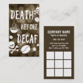 dood voor decaf bokeh klantenkaartje (Voorkant / Achterkant)