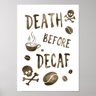 dood voor decaf bokeh poster
