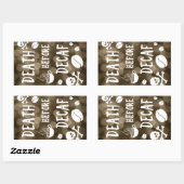 dood voor decaf bokeh rechthoekige sticker (Vel)