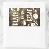 dood voor decaf bokeh rechthoekige sticker (Tas)