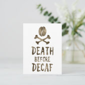 dood voor decaf briefkaart (Staand voorkant)
