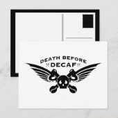 dood voor decaf briefkaart (Voorkant / Achterkant)