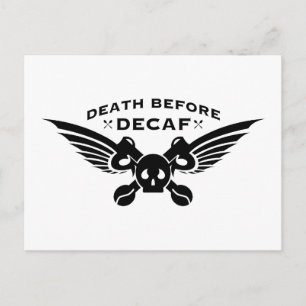 dood voor decaf briefkaart