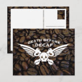 dood voor decaf briefkaart (Voorkant / Achterkant)