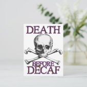 Dood voor Decaf Briefkaart (Staand voorkant)