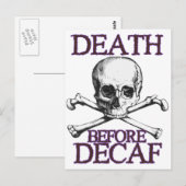 Dood voor Decaf Briefkaart (Voorkant / Achterkant)