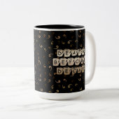 Dood voor decaf Coffee Humor Black Mok (Voorkant rechts)