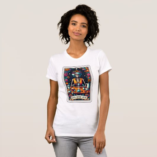 Dood voor Decaf Coffee Tarot T-shirt (Voorkant volledig)