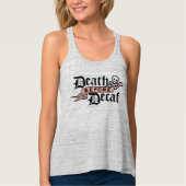Dood voor decaf Cute Skull Typografie Tanktop (Voorkant)