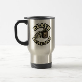 Dood Voor Decaf | Grappige Retro Schedel & Koffie  Reisbeker