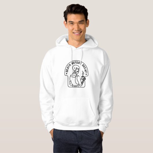 Dood voor Decaf Hoodie (Voorkant volledig)