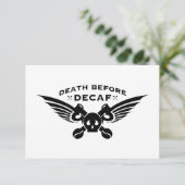 dood voor decaf kaart (Staand voorkant)