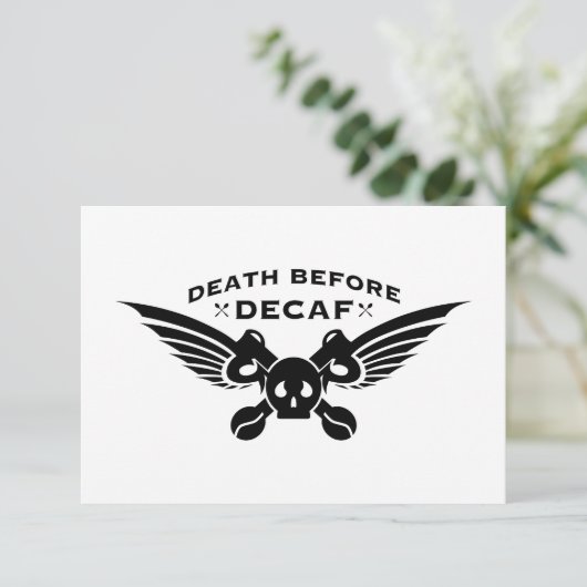 dood voor decaf kaart (Staand voorkant)