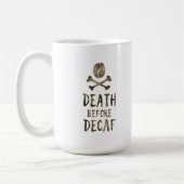 dood voor decaf koffiemok (Links)
