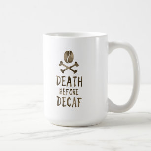 dood voor decaf koffiemok
