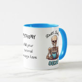 Dood voor decaf; koffieverslaafde op maat mok (Voorkant rechts)