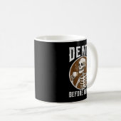 Dood voor decaf Skeleton Coffee Lover Coffee Koffiemok (Voorkant rechts)