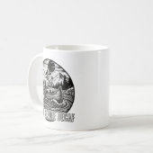 Dood voor Decaf Skeleton Kano Design Koffiemok (Voorkant links)