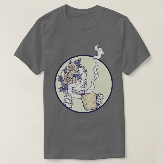 Dood voor Decaf Skeleton T-shirt (Design voorkant)