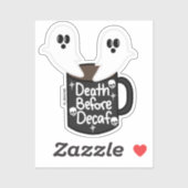 Dood voor Decaf Sticker (Vel)