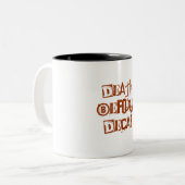 Dood voor Decaf Tweekleurige Koffiemok (Voorkant links)
