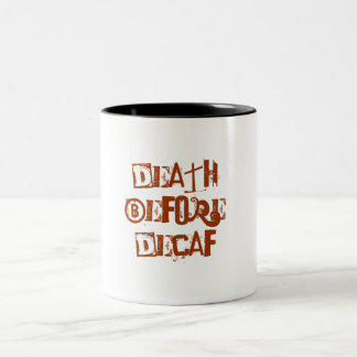 Dood voor Decaf Tweekleurige Koffiemok