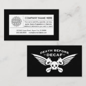 dood voor decaf visitekaartje (Voorkant / Achterkant)