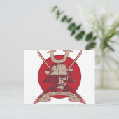 Dood voor Dishonor Samurai Briefkaart (Staand voorkant)