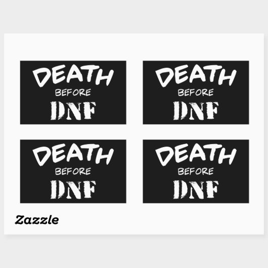 Dood voor DNF Rechthoekige Sticker (Vel)